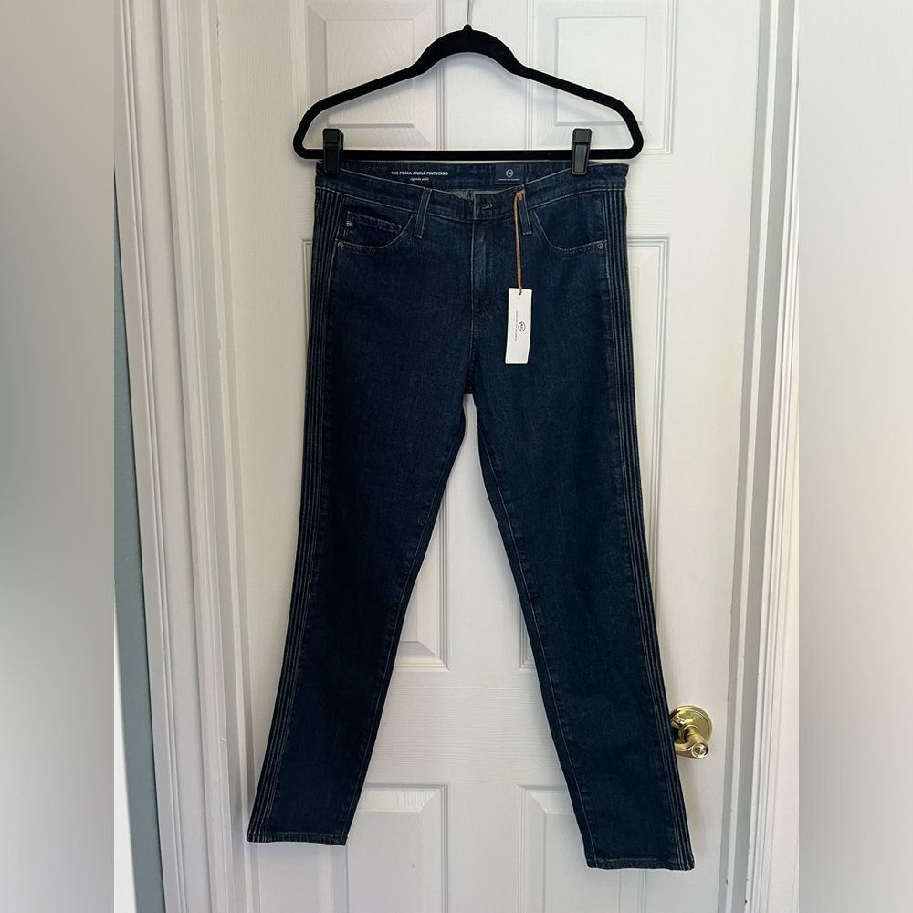 AG Adriano Goldschmied Jeans Prima Ankle Pin Tucked Size 29R NWT